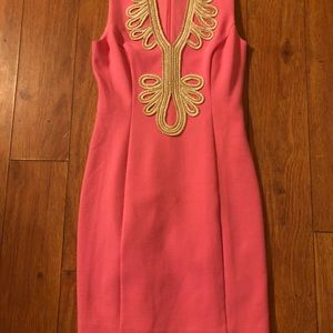 Lilly Pulitzer Pink Dress With Gold